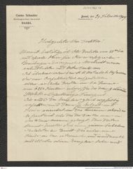 Nachlass Franz Steindachner, Brief von Gustav Schneider (junior) an Franz Steindachner (24.02.1909), Inv.Nr. 462.16, Seite 1